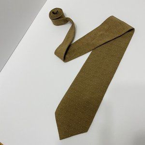 Claiborne conservative beige tie with subtle gray dots